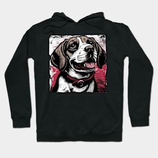 Retro Art Beagle Dog Lover Hoodie